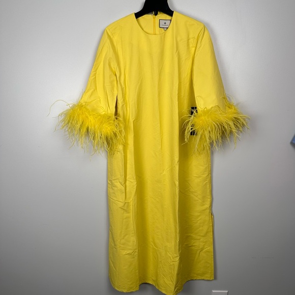 Citron Feather Jamie Dress Tuckernuck NEW - Picture 8 of 13